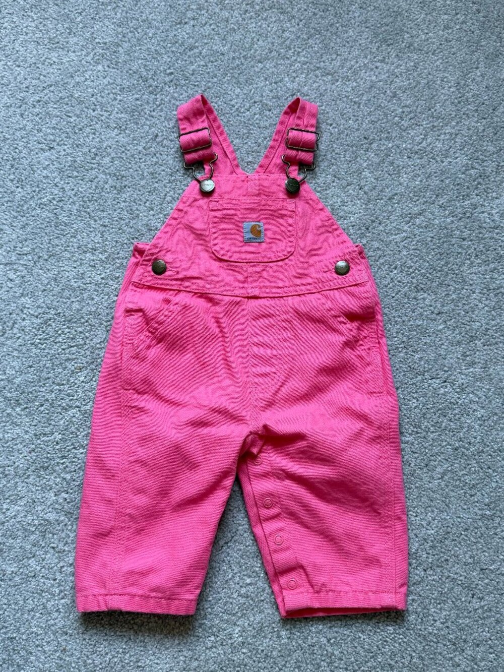 Carhartt Pink Overalls 100% Cotton size 3 months